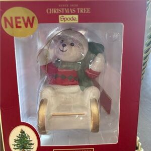 Spode Christmas Tree Bear with Gold Accents